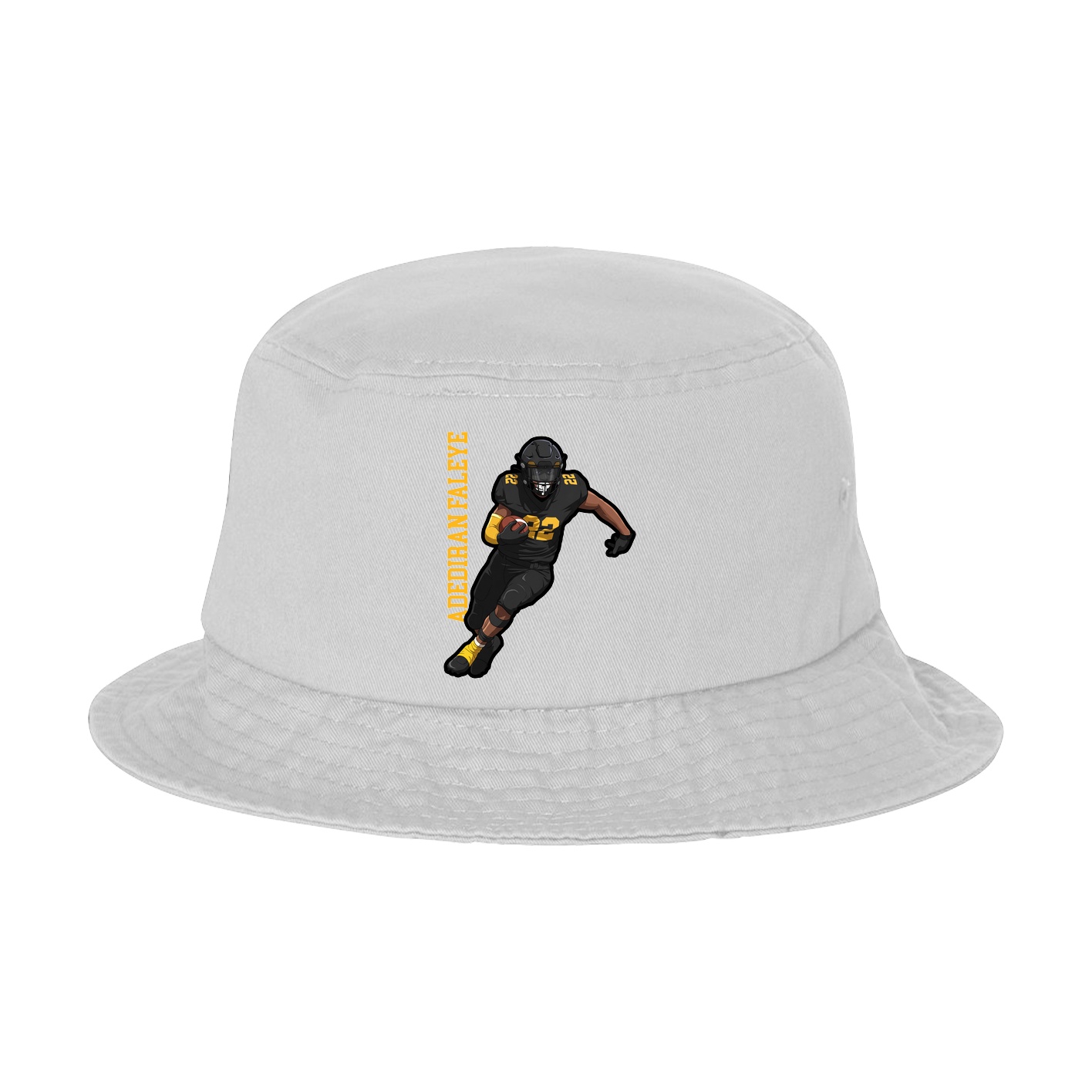 Bucket Cap — Name Vertical in White