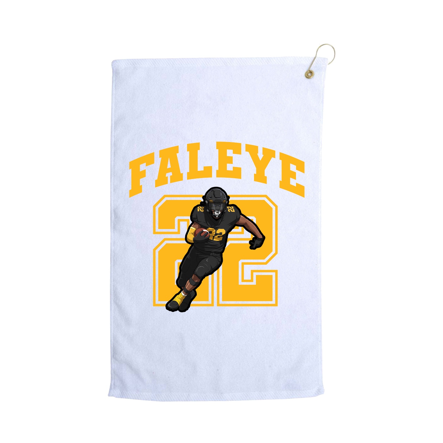 Golf Towel — Number in White
