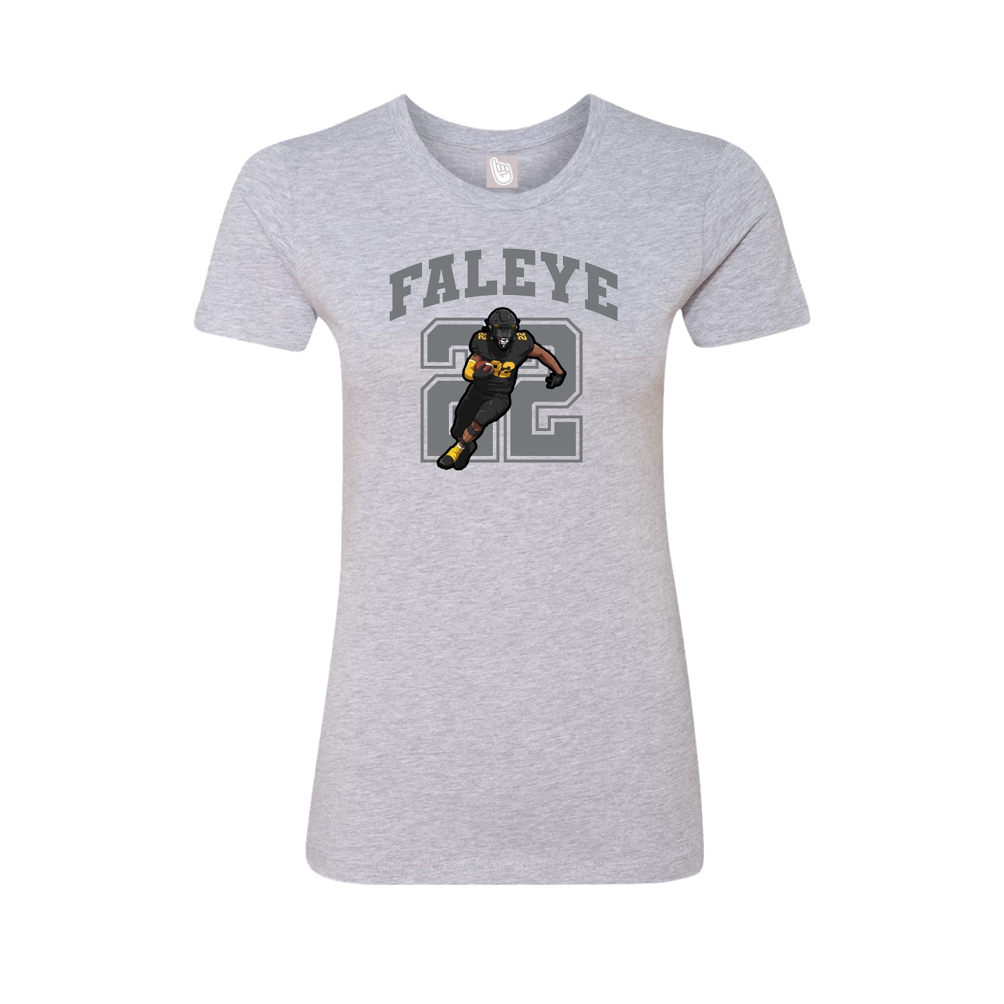 Fitted Women's Tee — Number in Grey