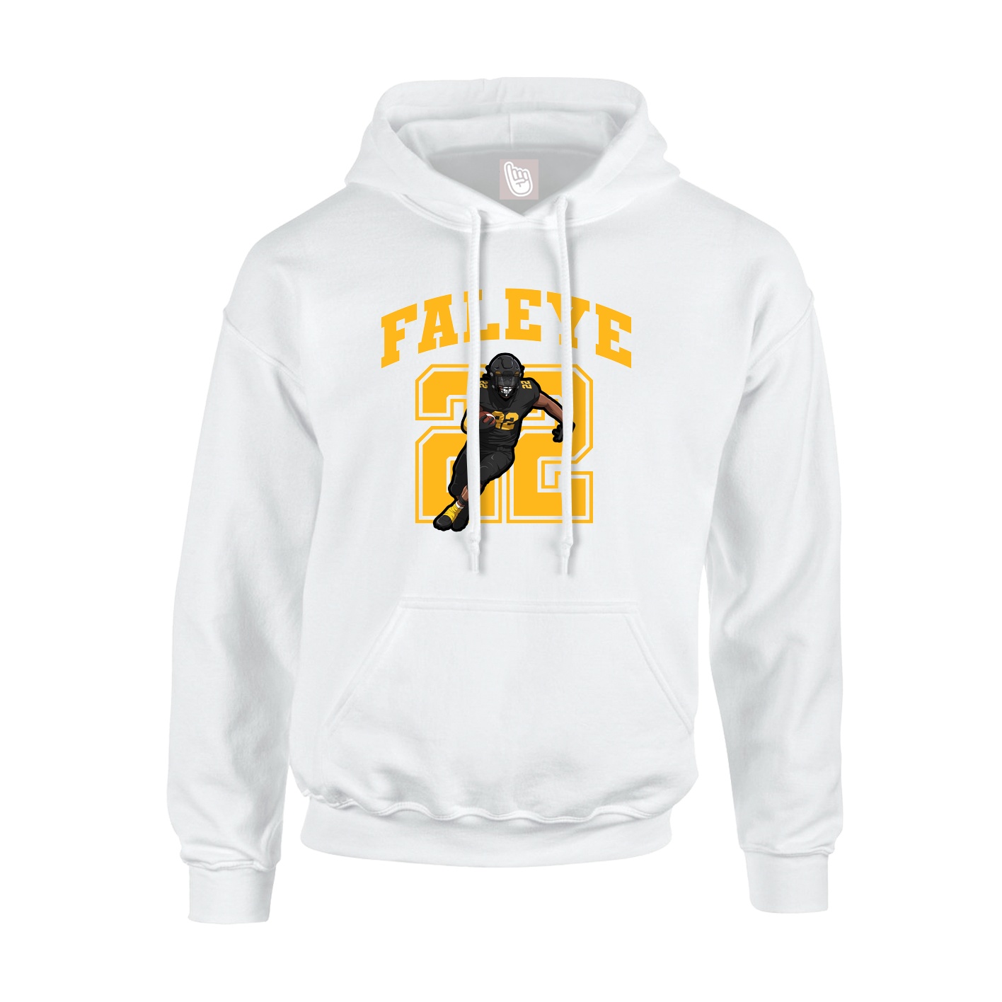 Hoodie — Number in White