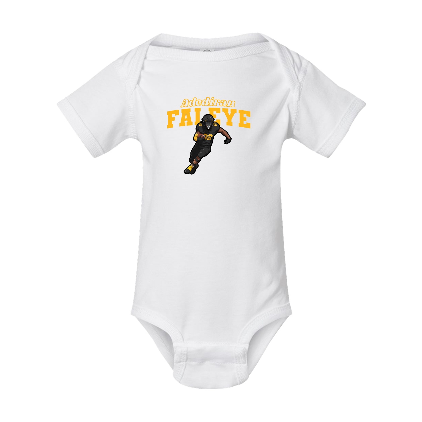 Baby Onesie — Name Arch in White