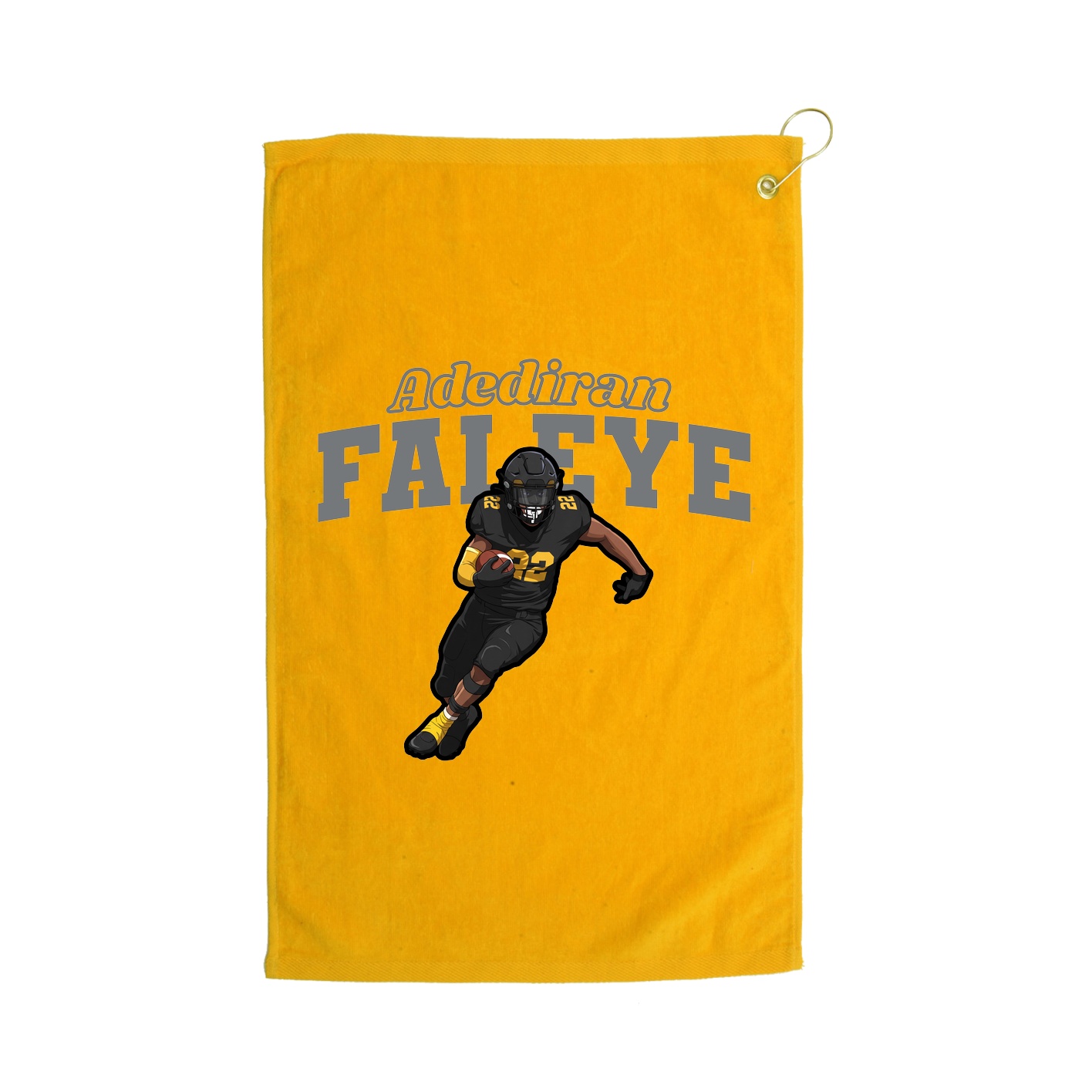 Golf Towel — Name Arch in Gold