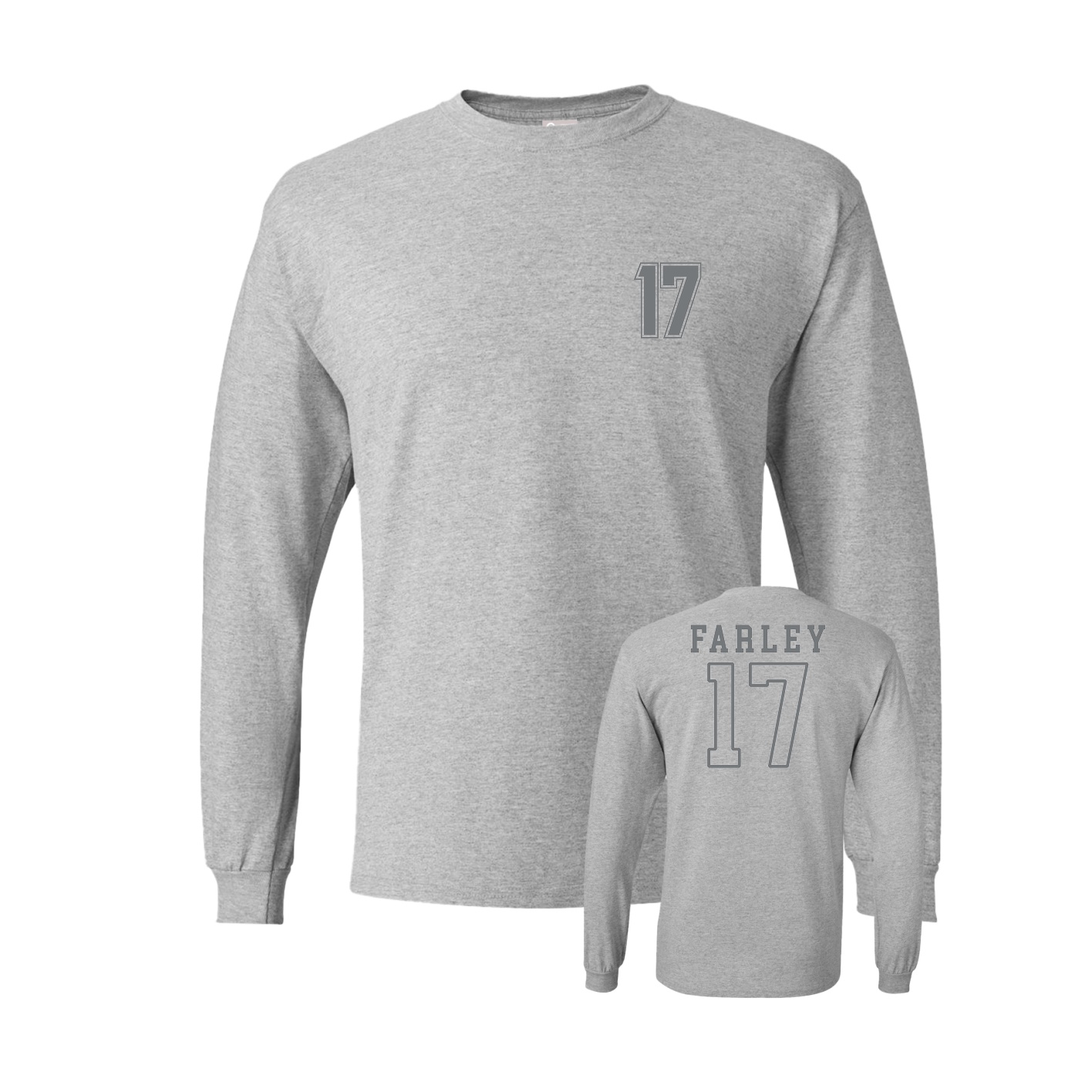 Long Sleeve Tee — Chest Back in Grey