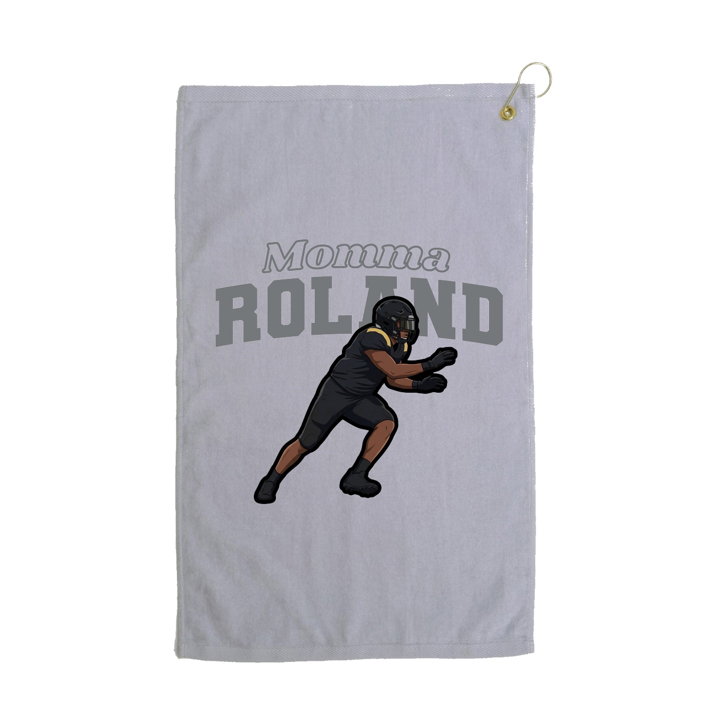 Golf Towel — Mothers Day Block in Grey