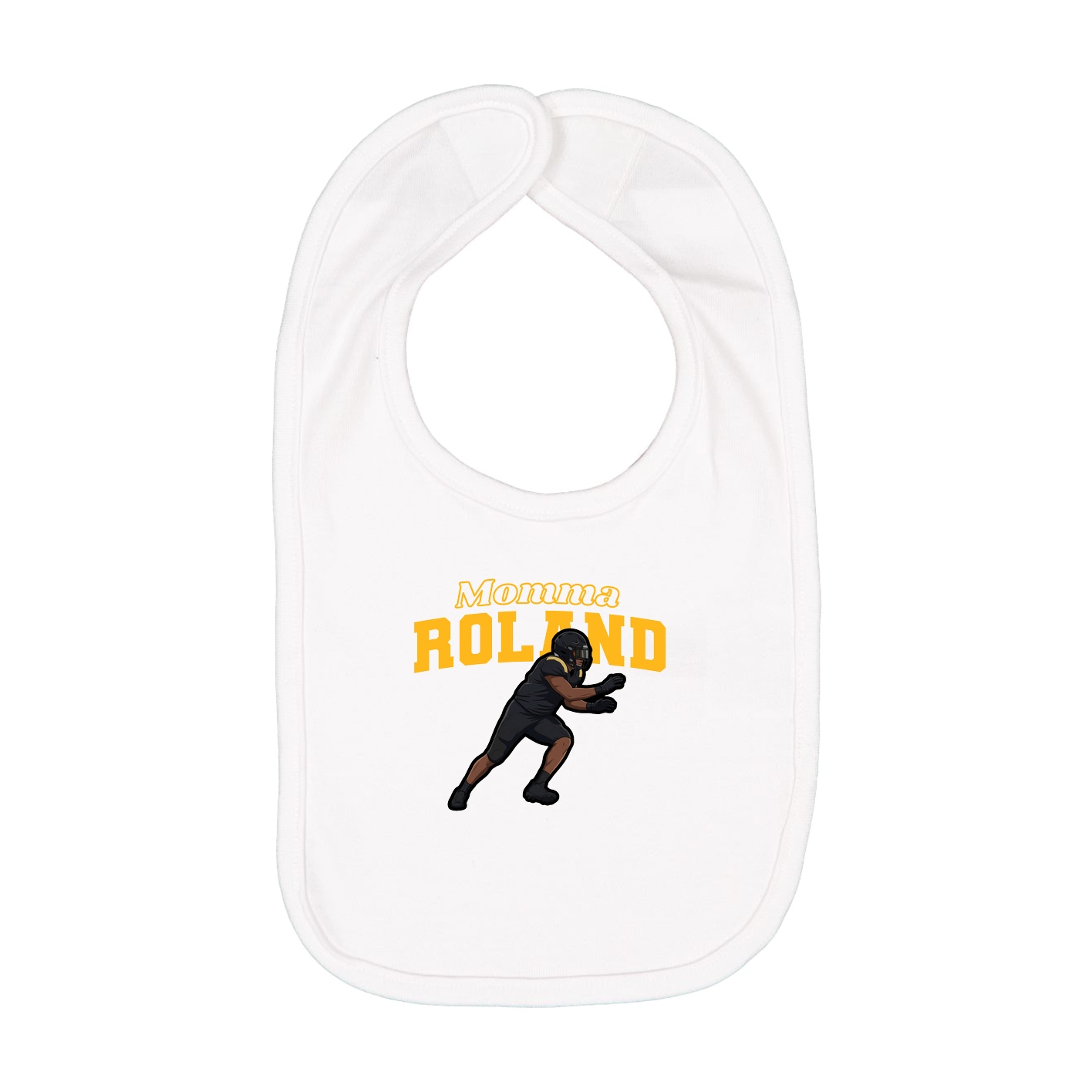Infant Bib — Mothers Day Block in White