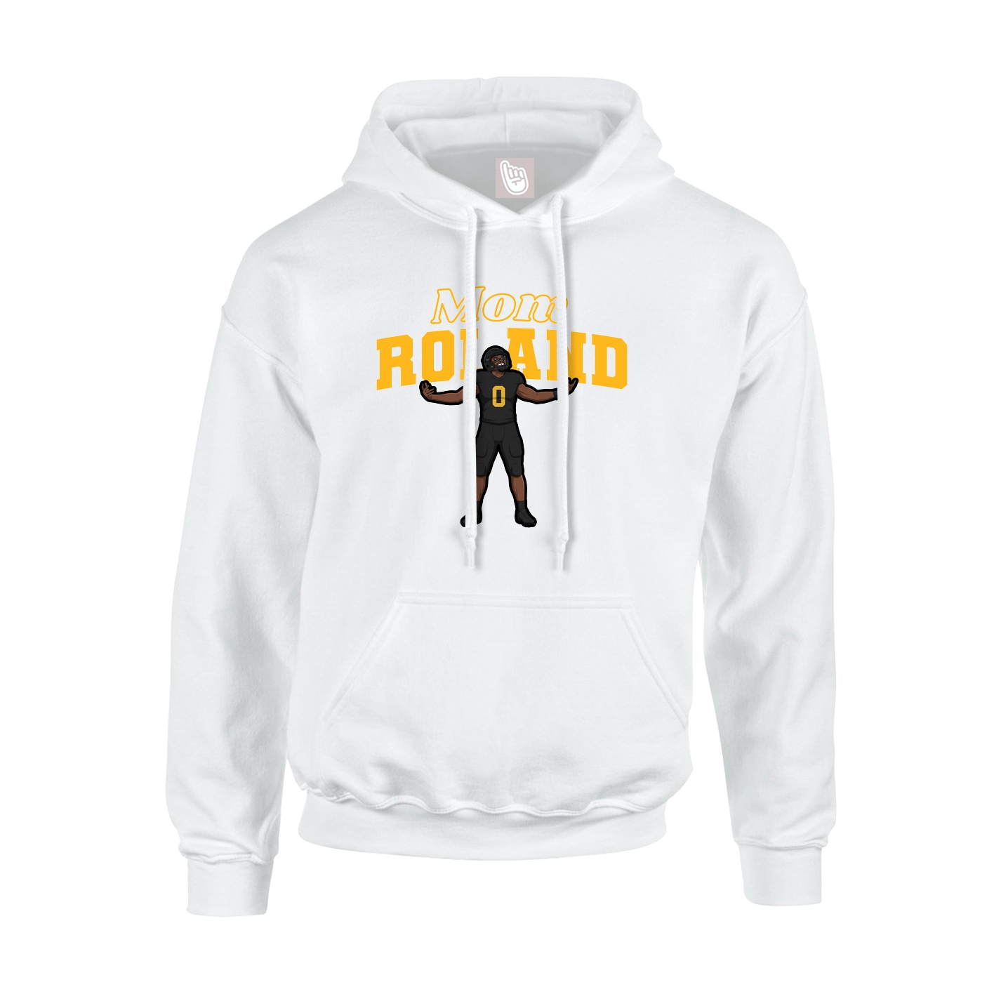 Youth Hoodie — Mothers Day Block in White