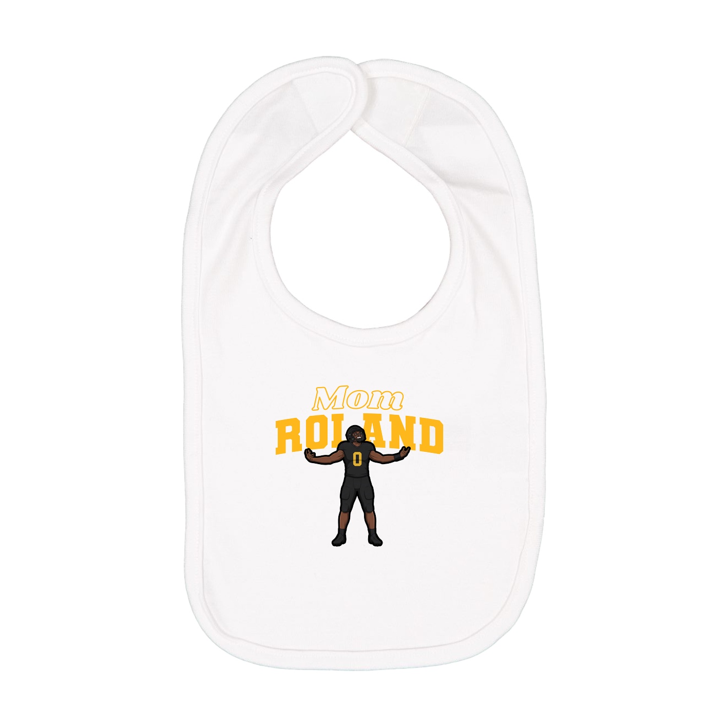 Infant Bib — Mothers Day Block in White
