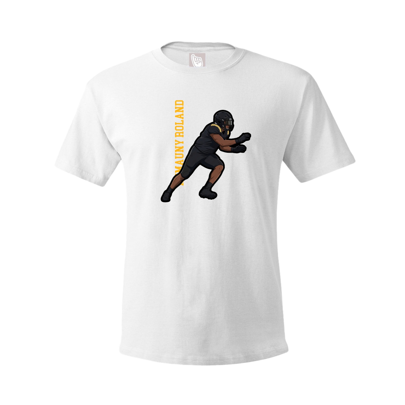 Tee — Name Vertical in White