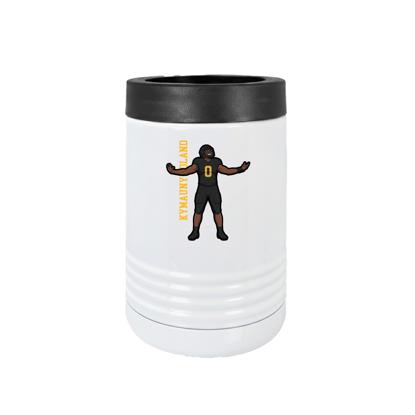 Beverage Holder — Name Vertical in White