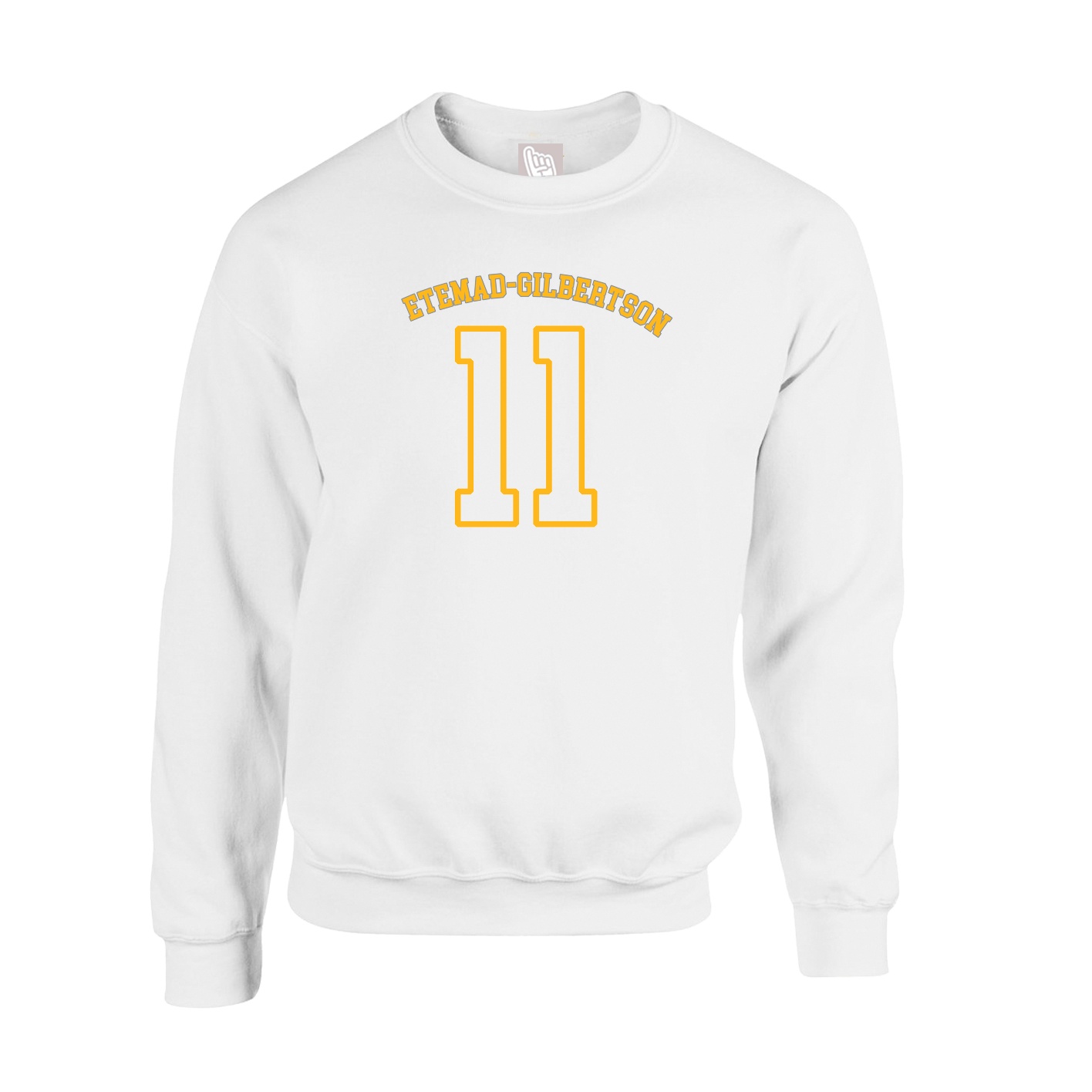 Fleece Crew — Shirsey Arch in White