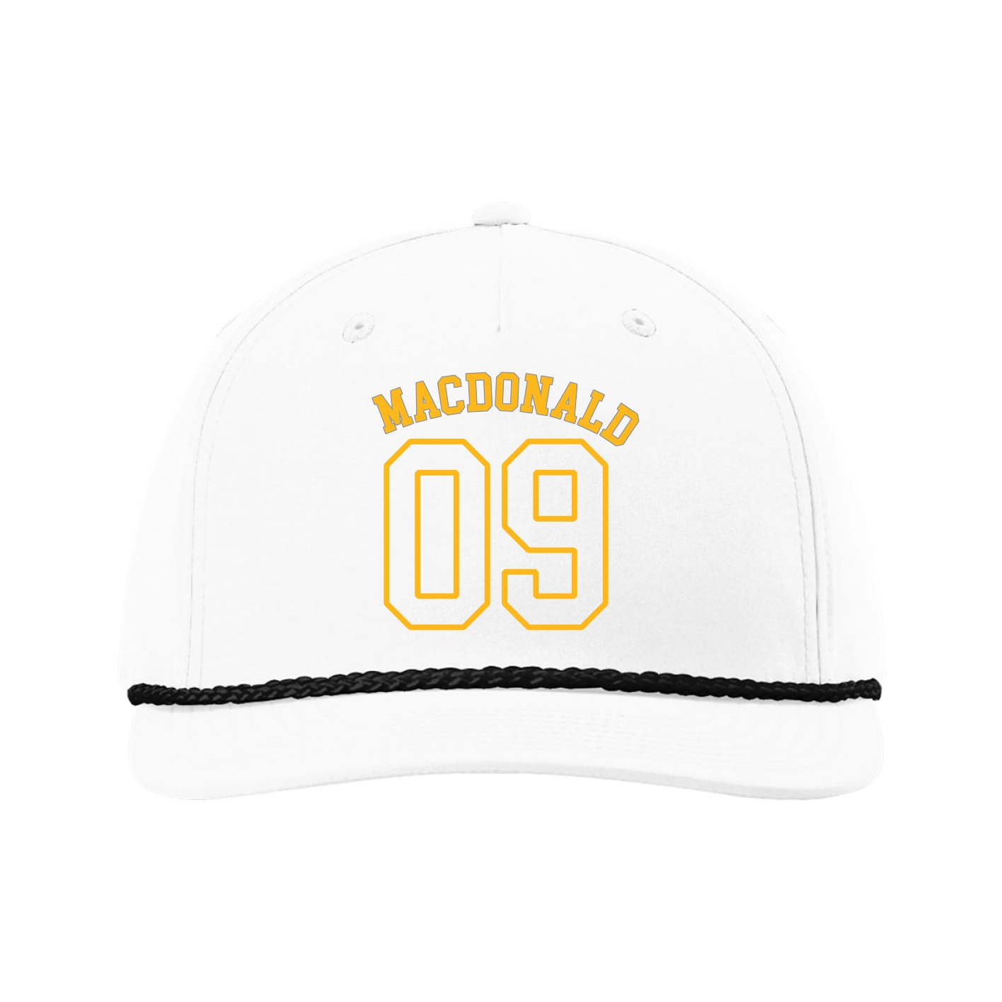 Five-Panel Classic Rope Cap — Shirsey Arch in White
