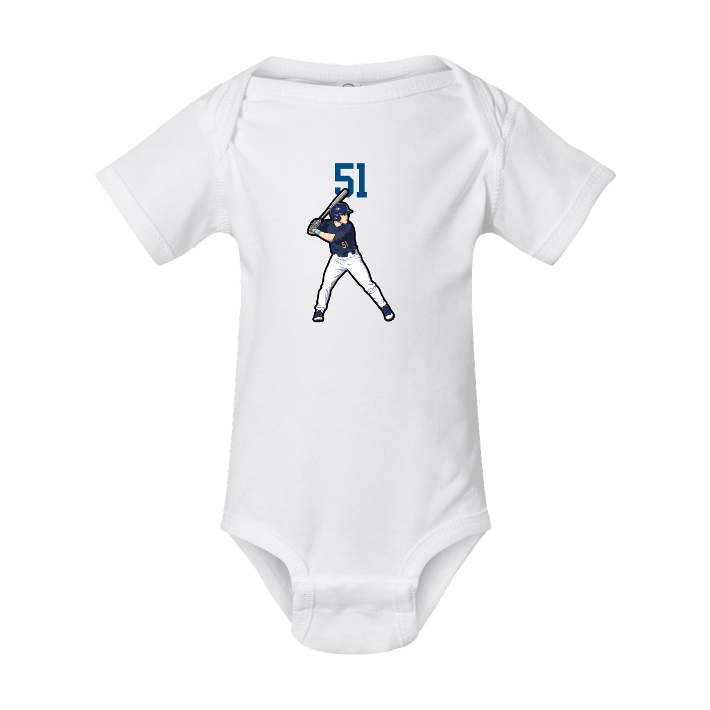 Baby Onesie — Number Top in White
