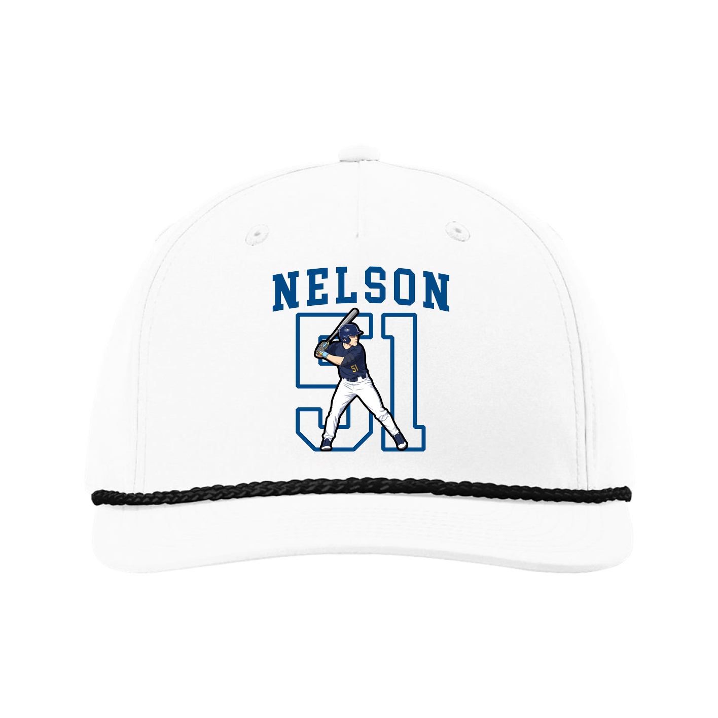 Five-Panel Classic Rope Cap — Shirsey in White