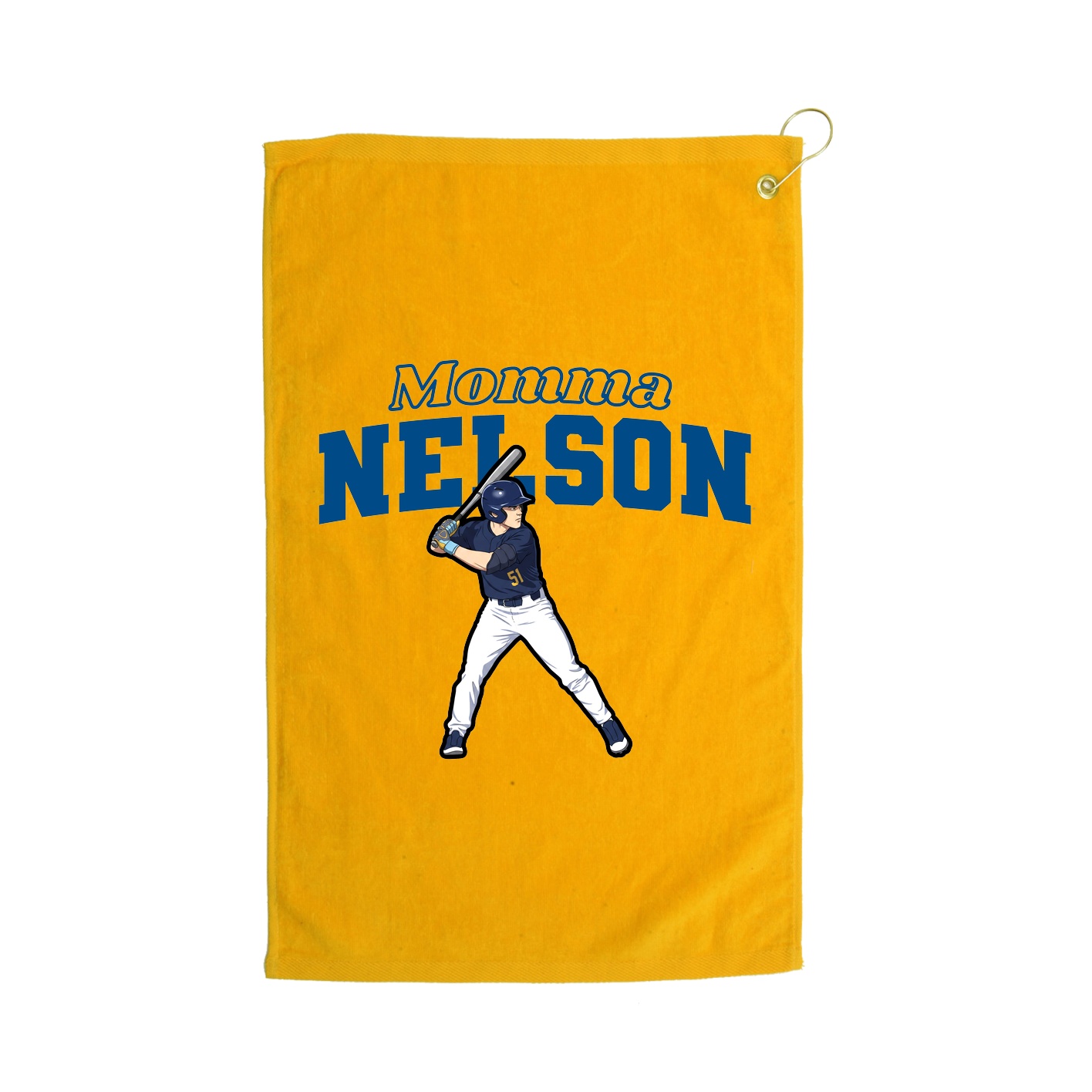 Golf Towel — Mothers Day Block in Gold
