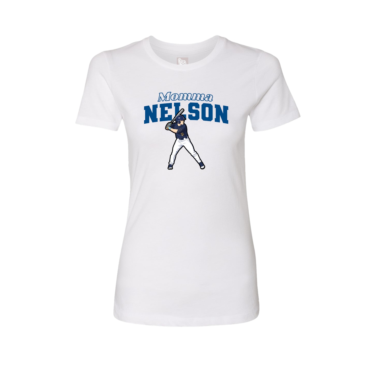 Womens Tee — Mothers Day Block in White