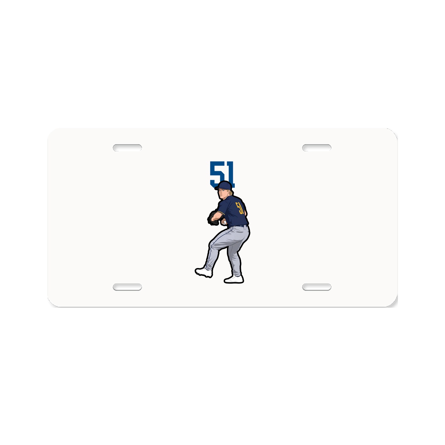 License Plate — Number Top in Classic