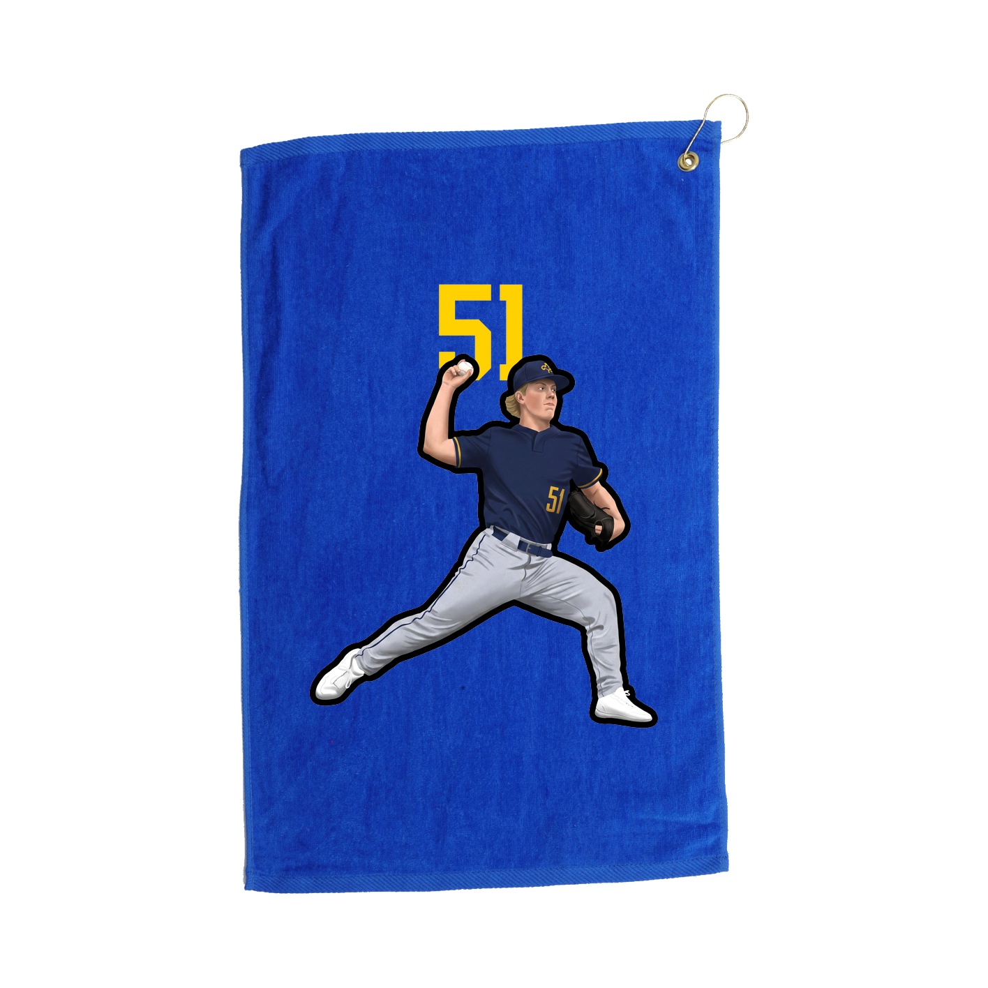 Golf Towel — Number Top in Royal