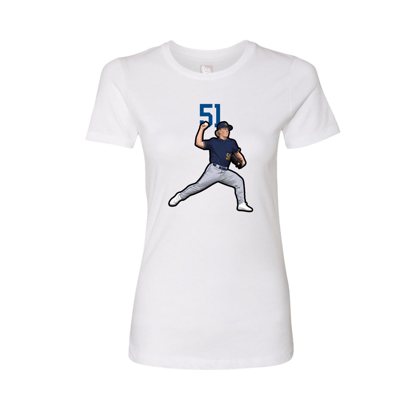 Womens Tee — Number Top in White