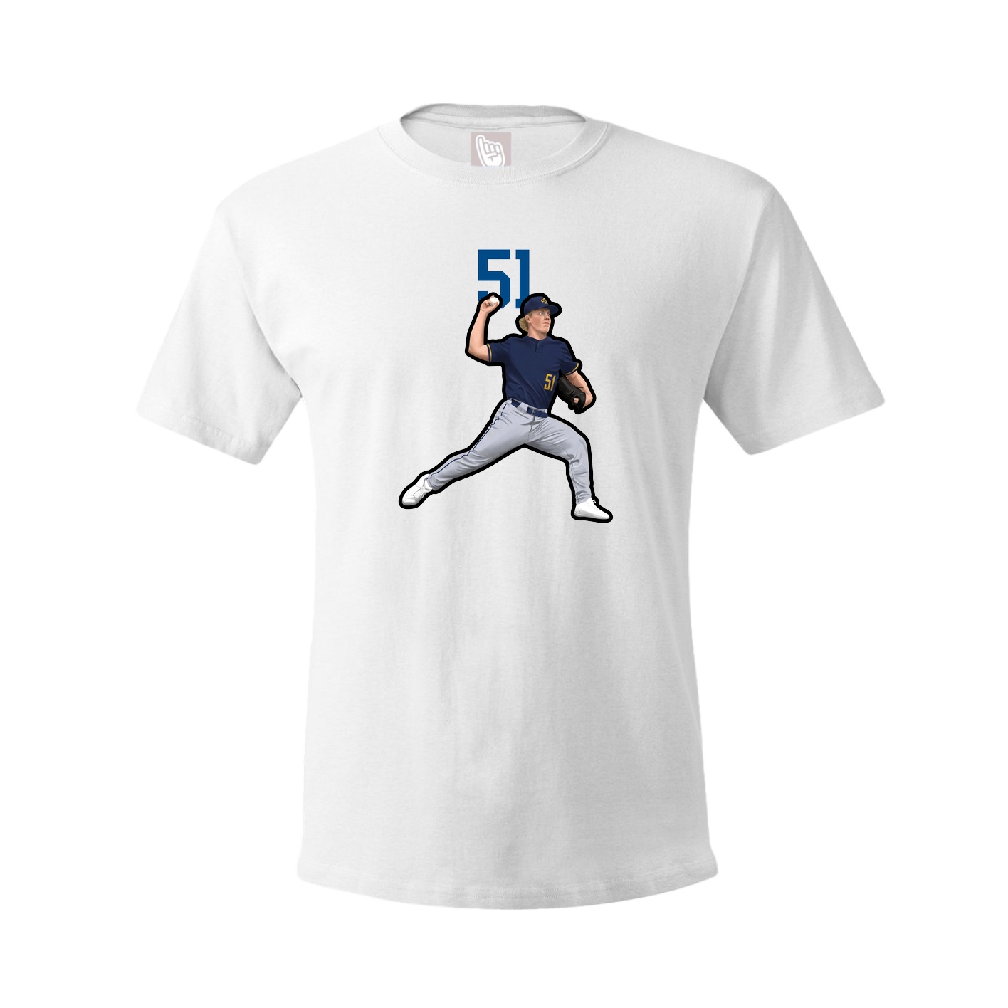 Youth Tee — Number Top in White