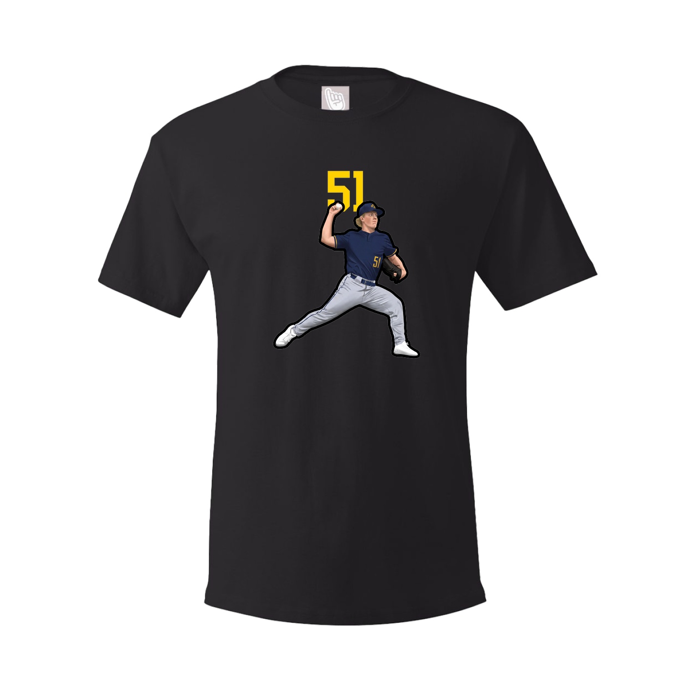 Youth Tee — Number Top in Black