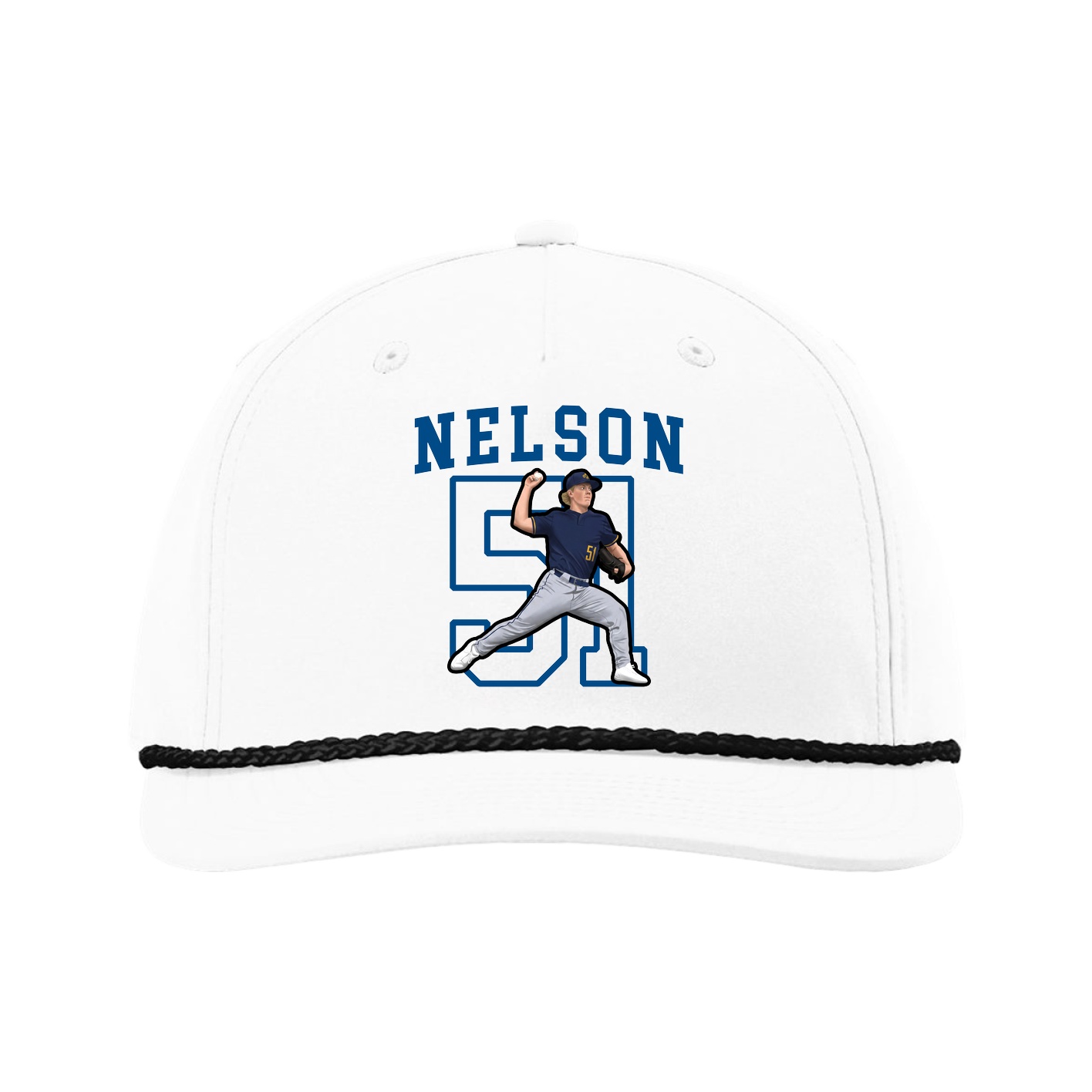 Five-Panel Classic Rope Cap — Shirsey in White
