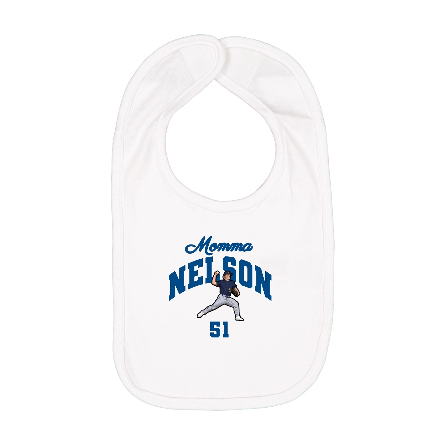 Infant Bib — Mothers Day Arch in White