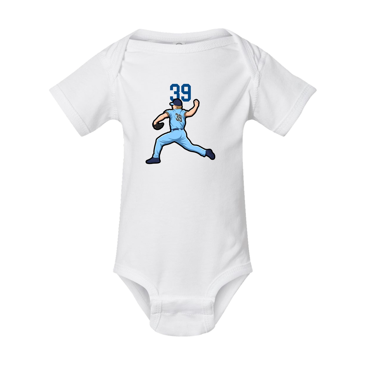 Baby Onesie — Number Top in White