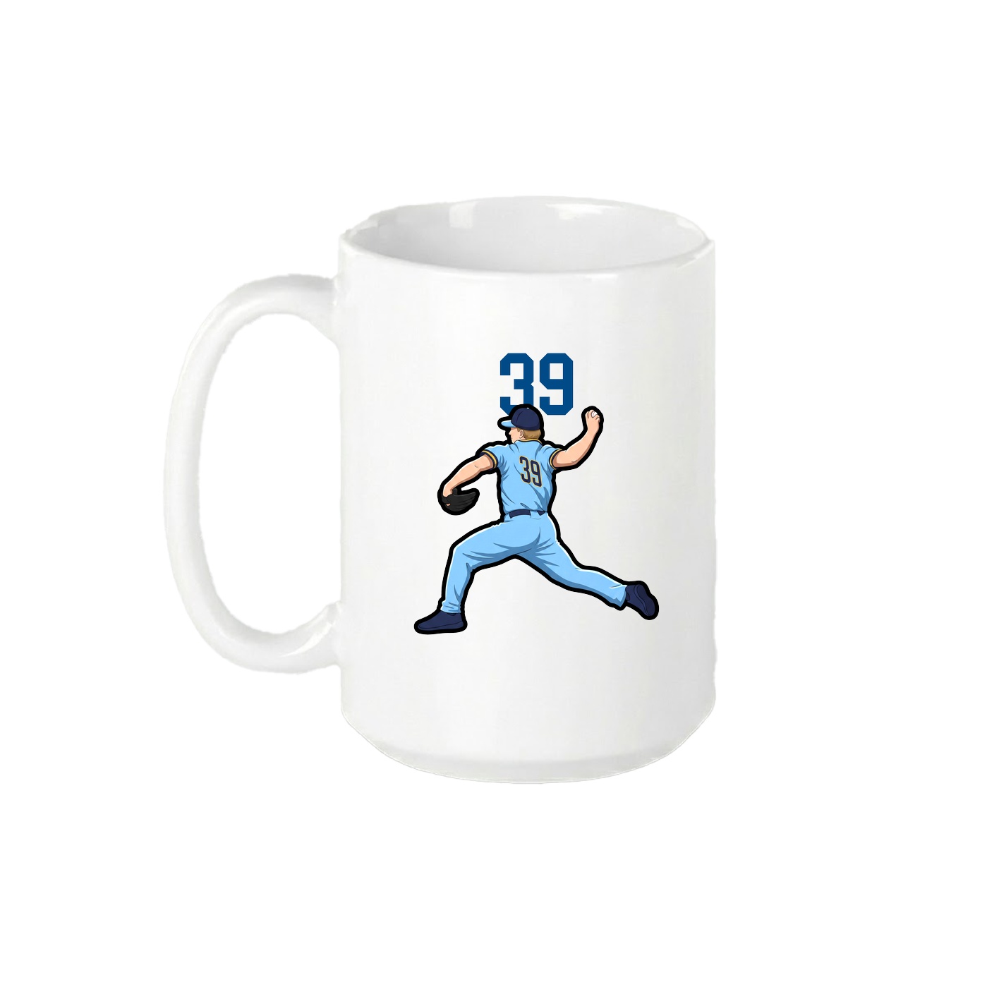 15oz Coffee Mug — Number Top in White
