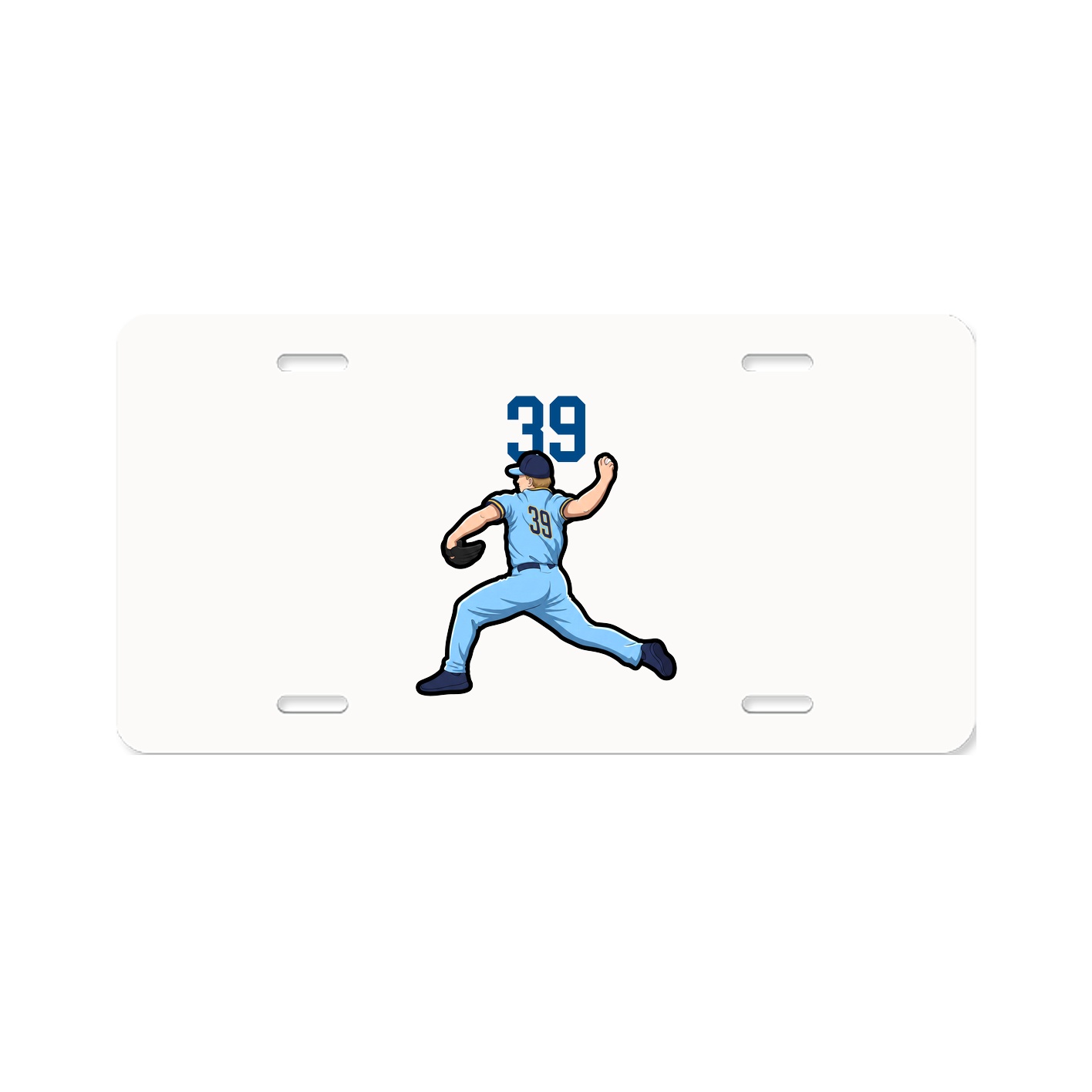 License Plate — Number Top in Classic