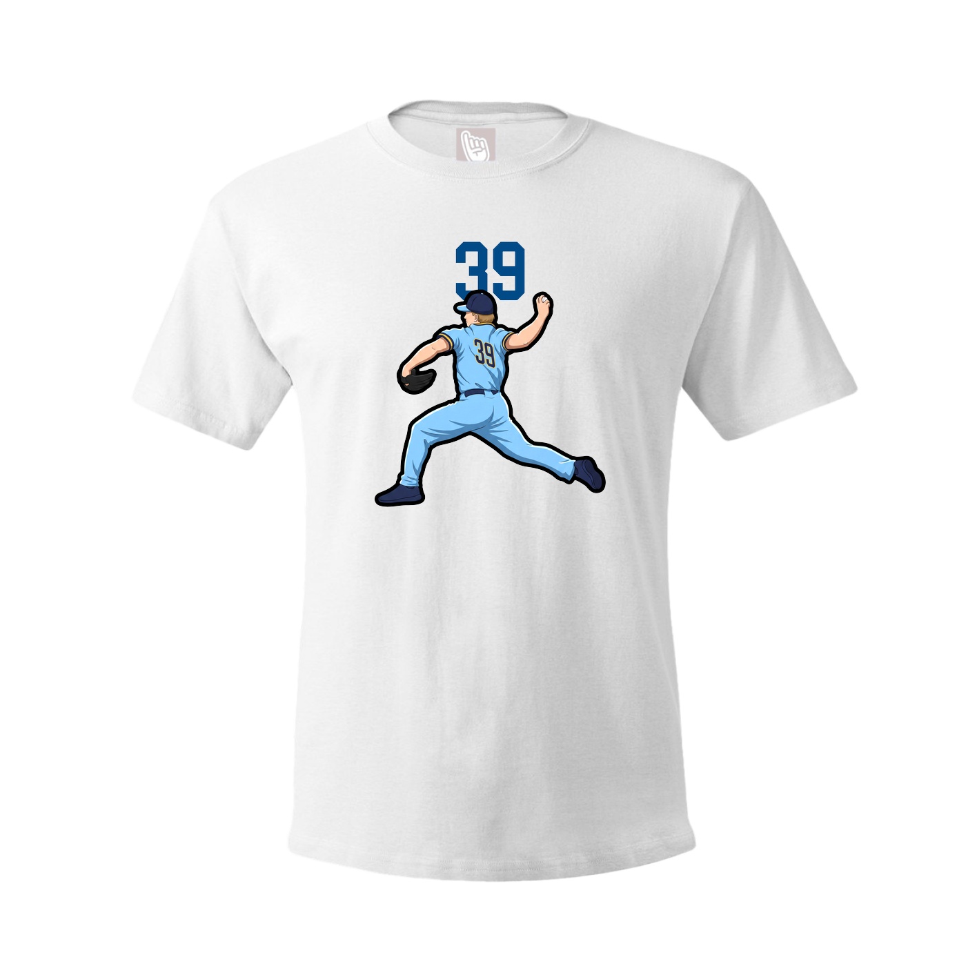 Youth Tee — Number Top in White