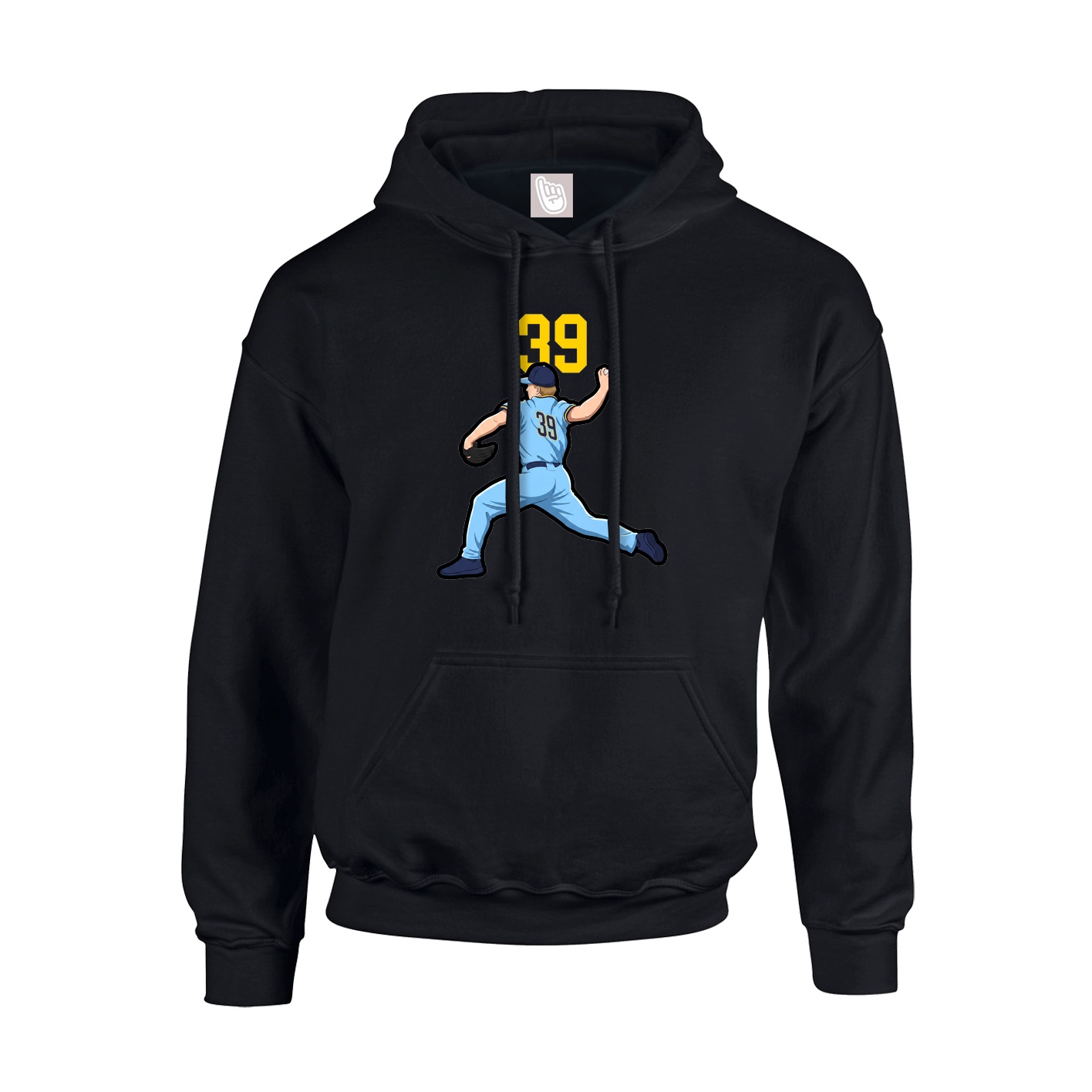 Youth Hoodie — Number Top in Black