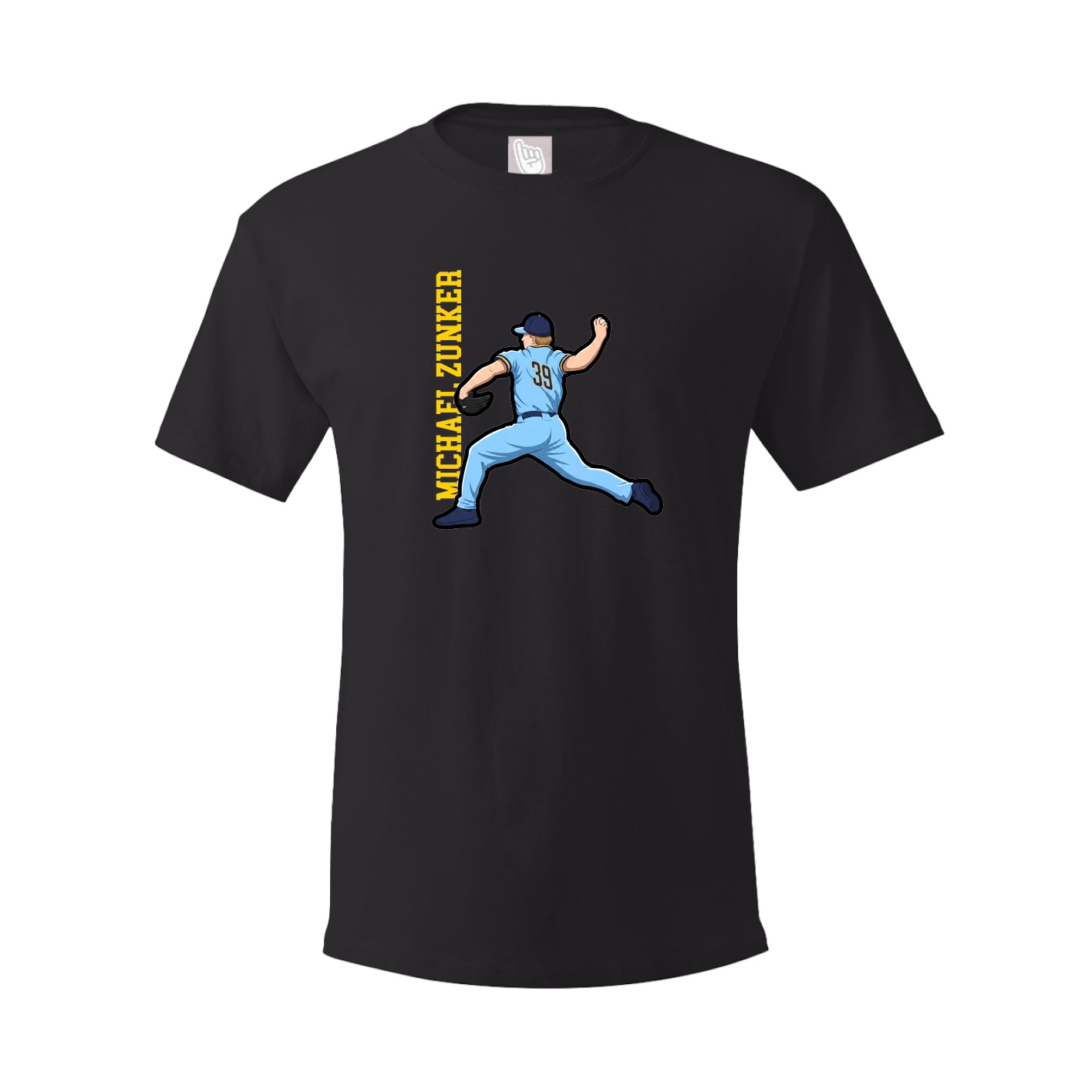 Youth Tee — Name Vertical in Black