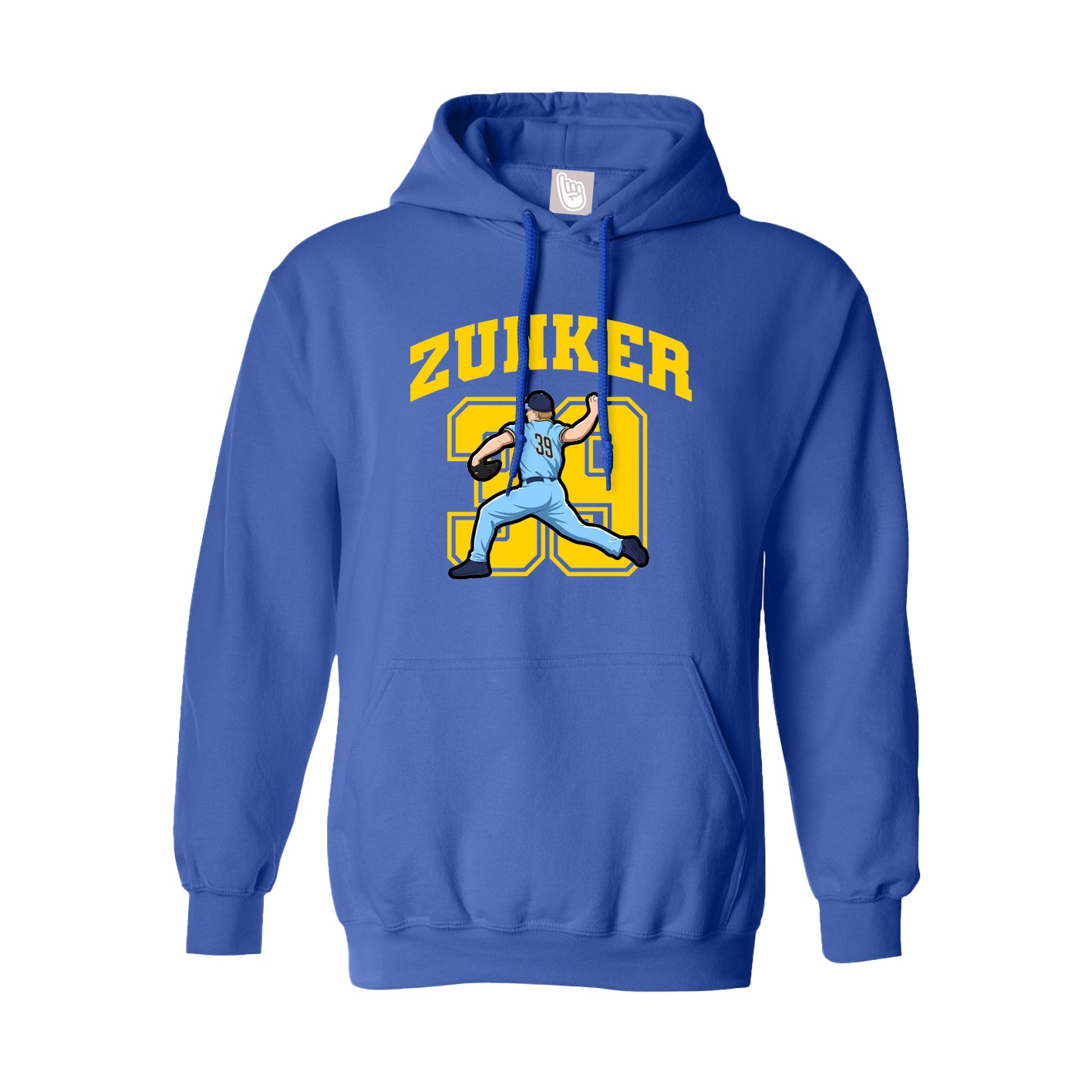 Hoodie — Number in Royal