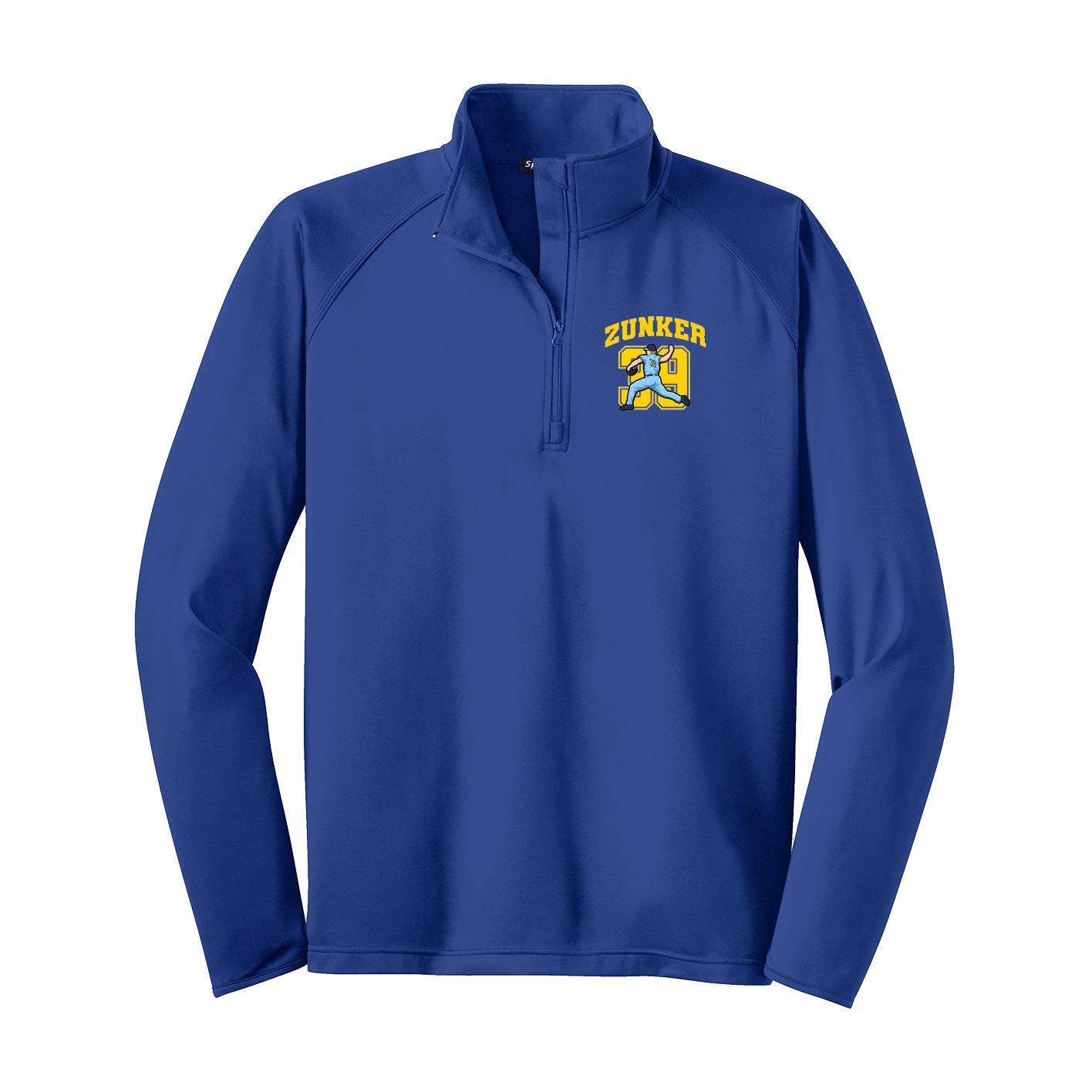 Q-Zip Pullover — Number in Royal
