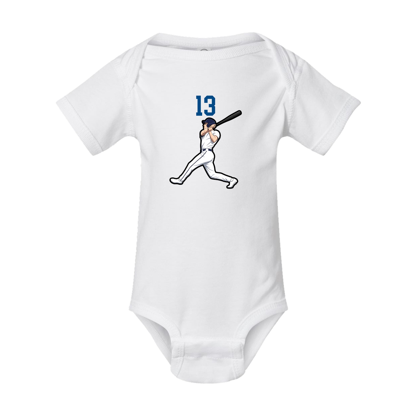 Baby Onesie — Number Top in White