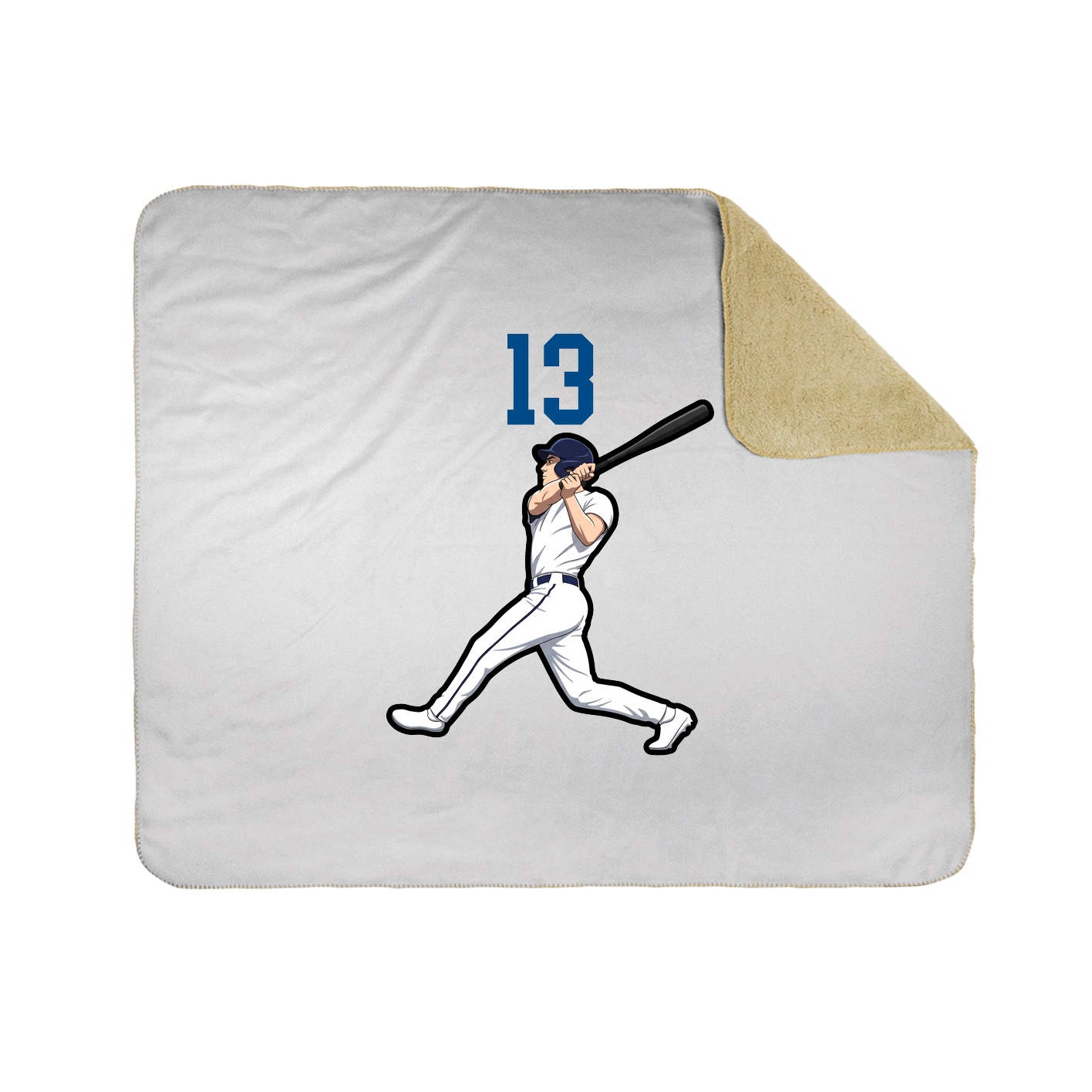 Throw Blanket — Number Top in White