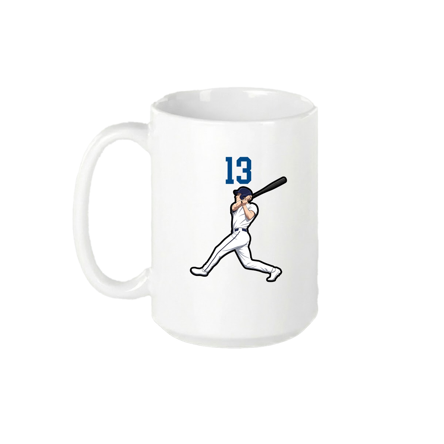 15oz Coffee Mug — Number Top in White