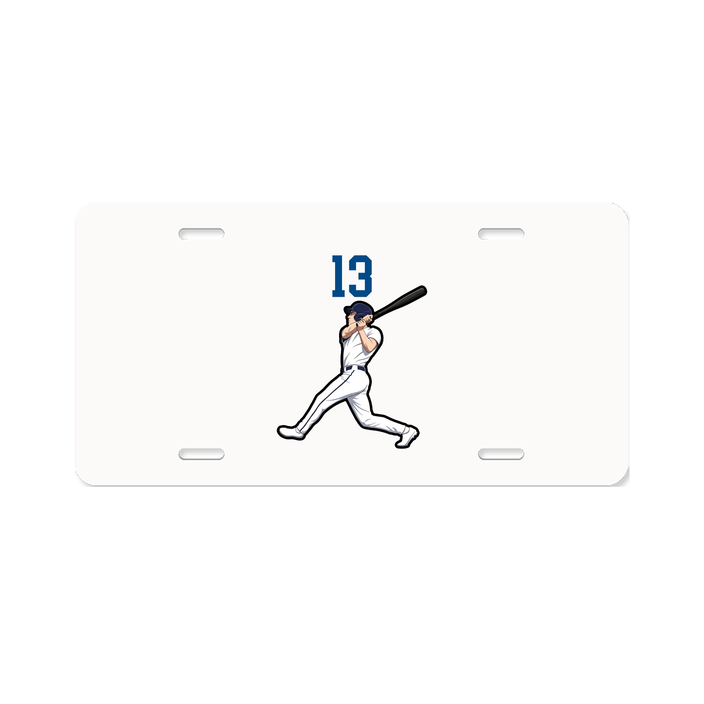 License Plate — Number Top in Classic