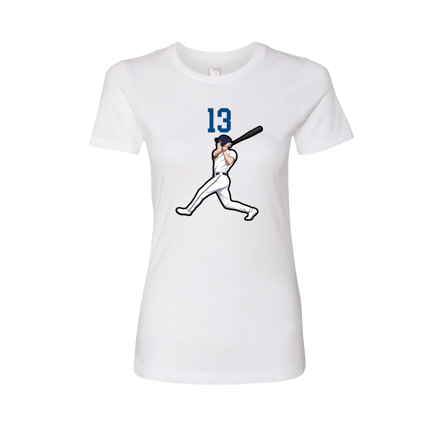 Fitted Women's Tee — Number Top in White