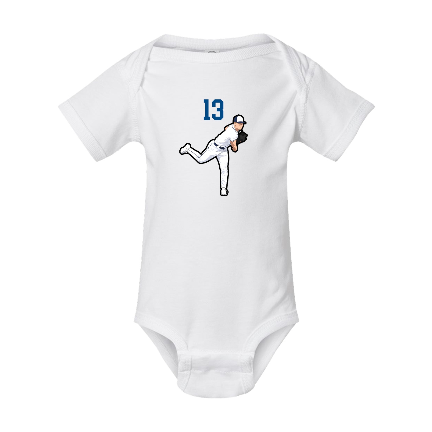 Baby Onesie — Number Top in White