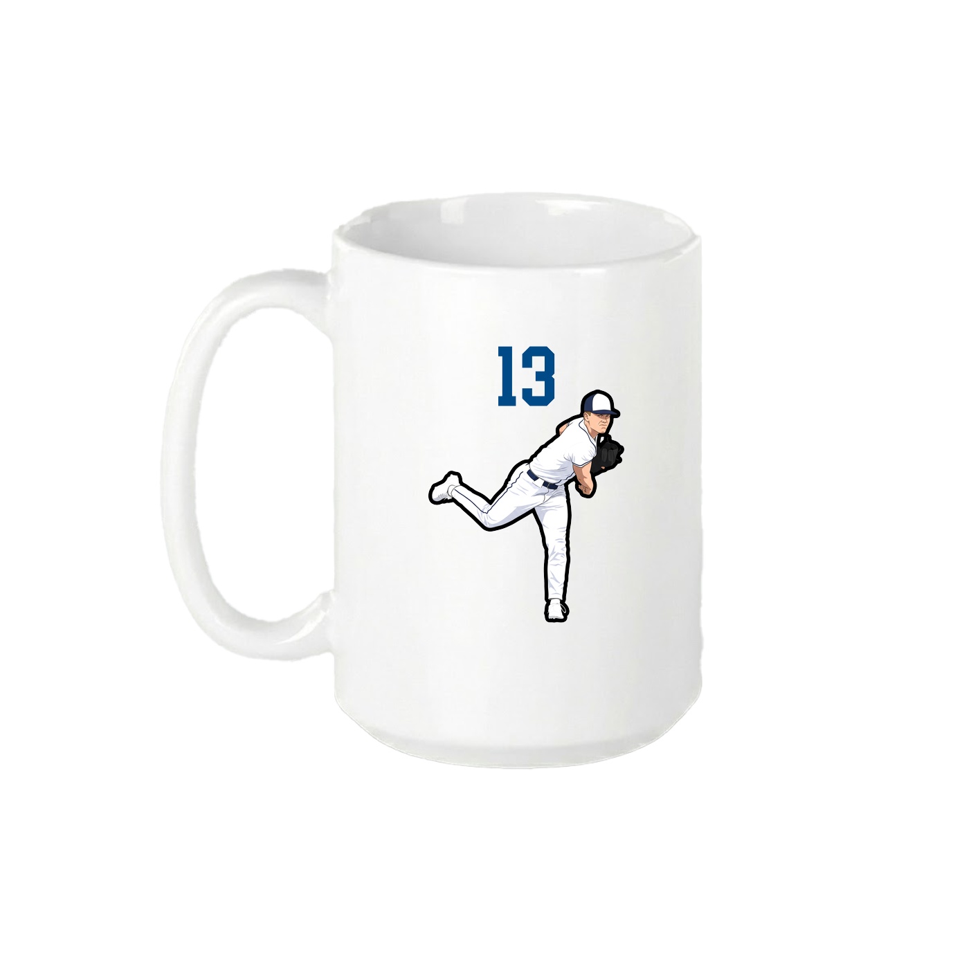 15oz Coffee Mug — Number Top in White