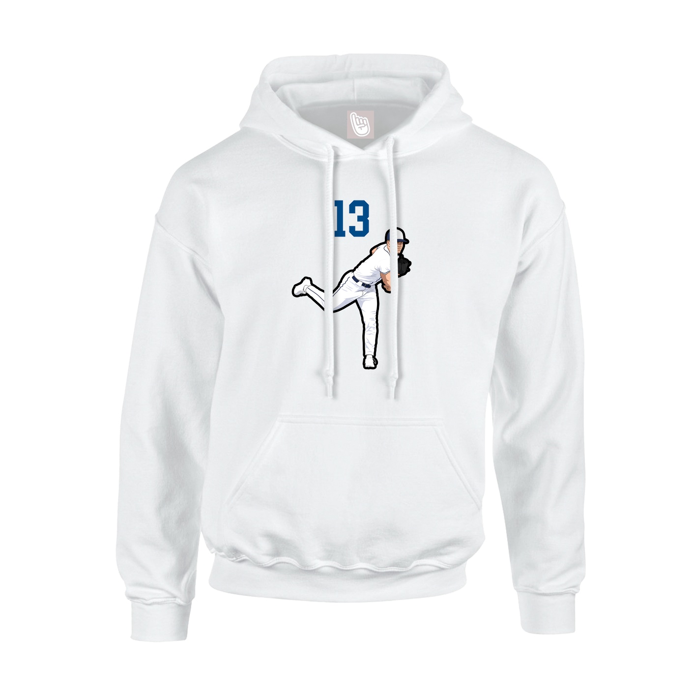 Hoodie — Number Top in White