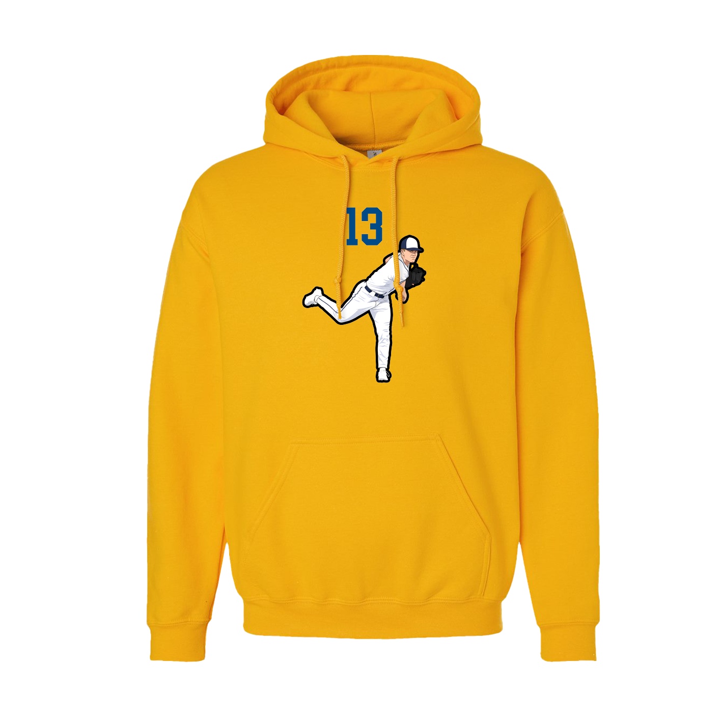 Youth Hoodie — Number Top in Gold