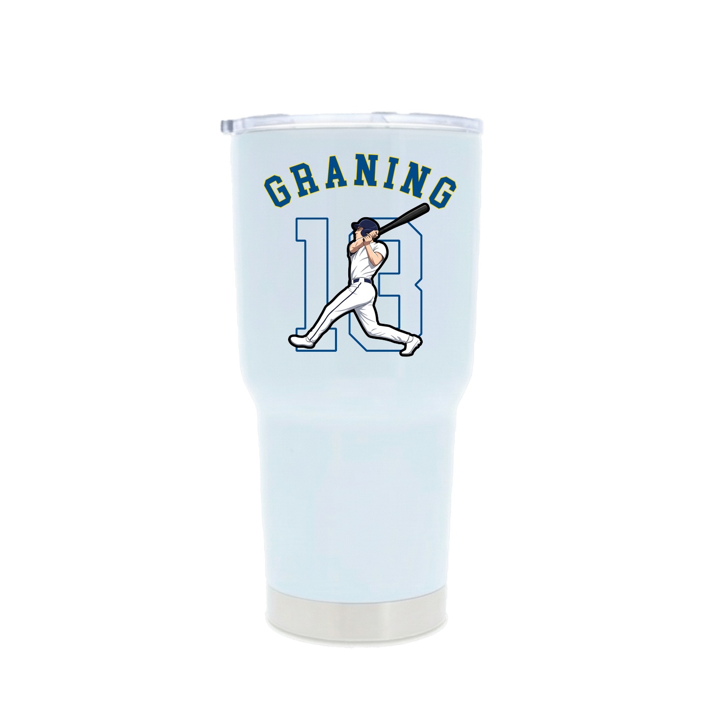 30oz Stainless Steel Tumbler — Shirsey Arch in White