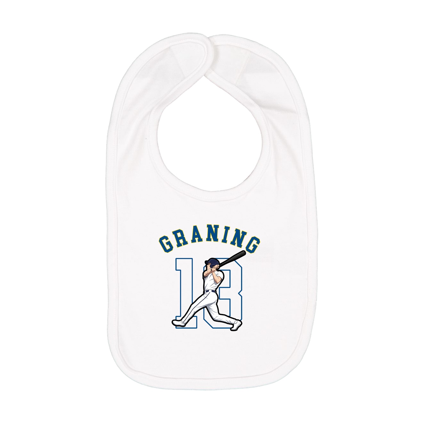 Infant Bib — Shirsey Arch in White