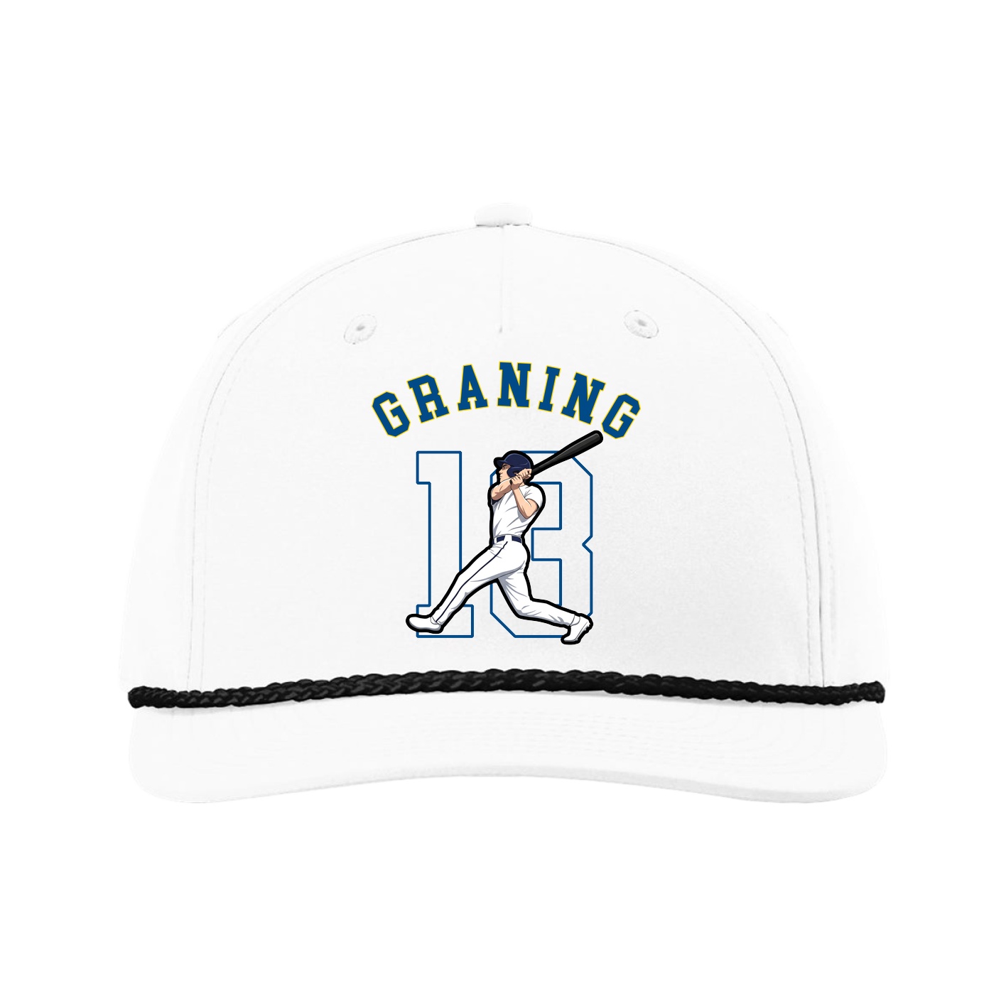 Five-Panel Classic Rope Cap — Shirsey Arch in White