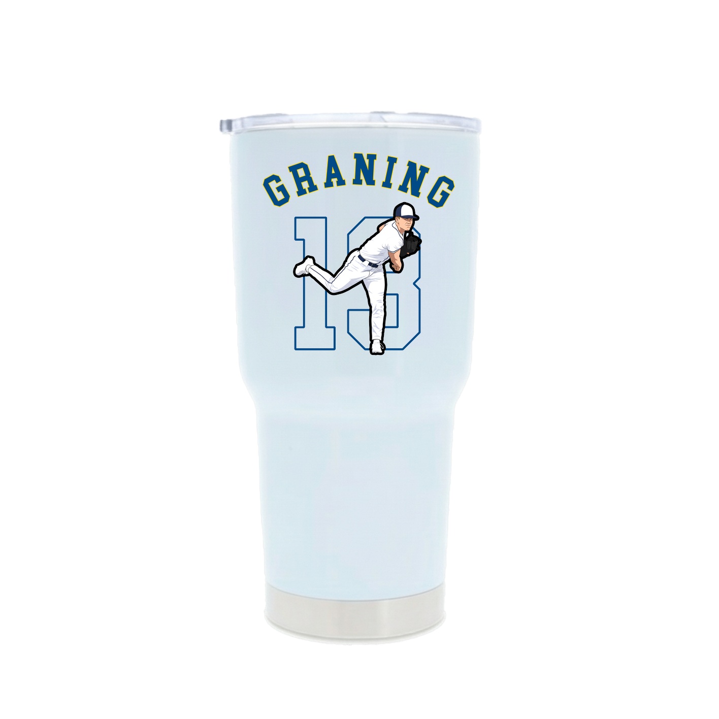 30oz Stainless Steel Tumbler — Shirsey Arch in White