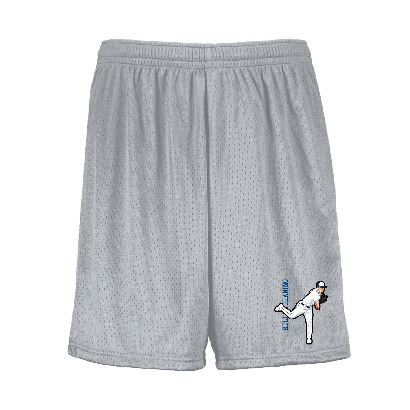Shorts — Name Vertical in Silver
