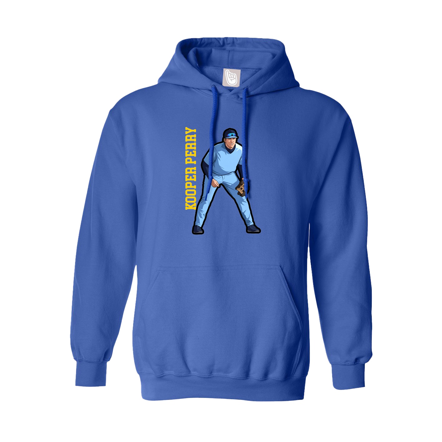 Youth Hoodie — Name Vertical in Royal