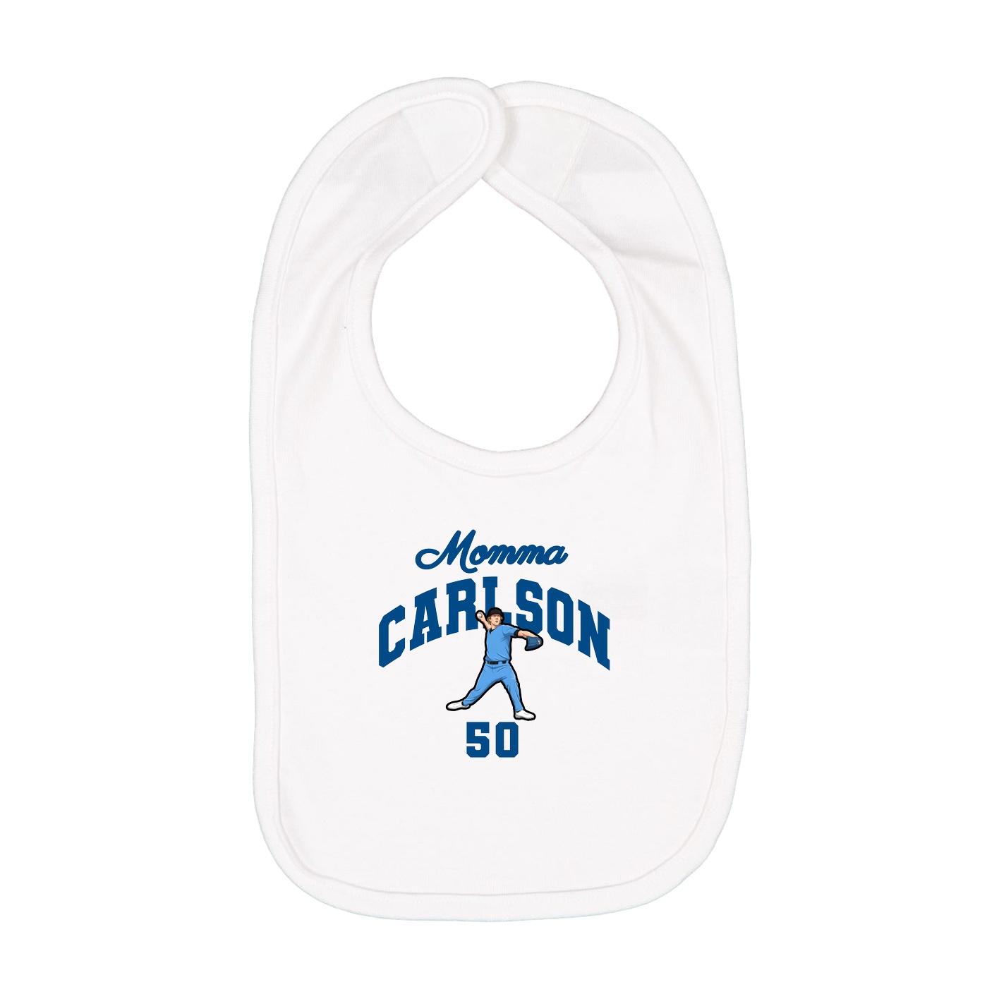 Infant Bib — Mothers Day Arch in White